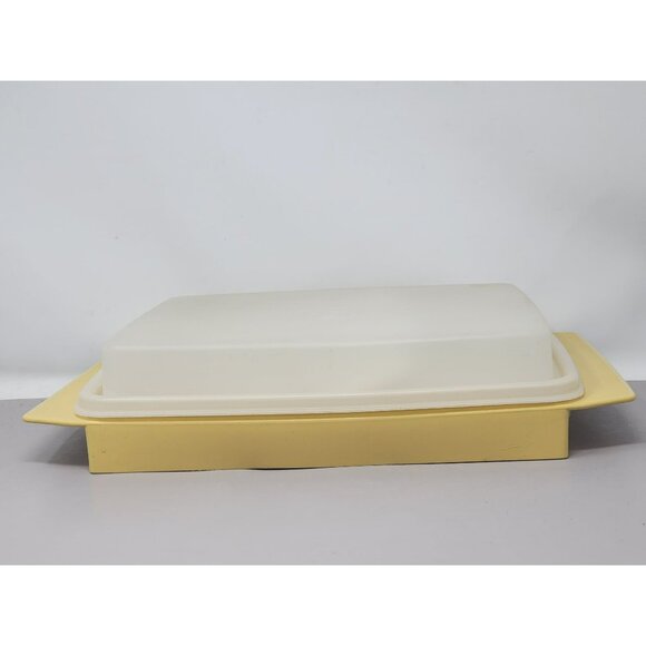 Tupperware‎ Vintage Yellow & White Rectangle Deviled Egg Carrier - Picture 7 of 15
